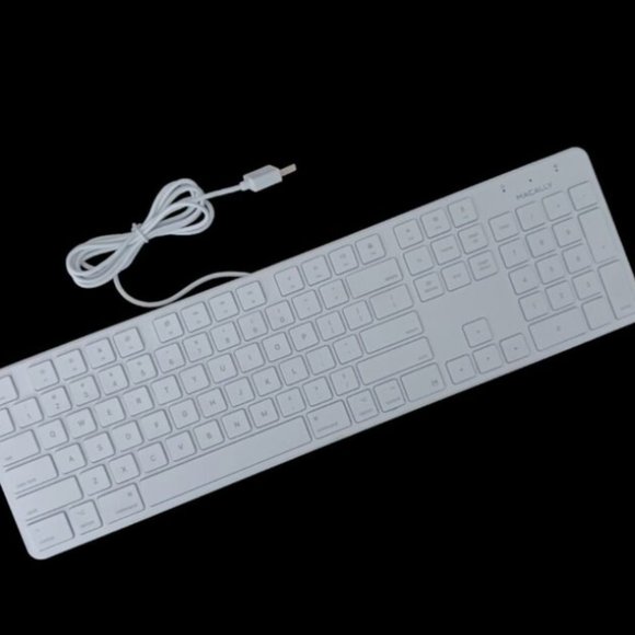 Macally Ultra Slim USB Keyboard For Mac - SLIMKEYPRO - TESTED - Picture 2 of 8